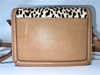 YSL SAINT LAURENT SOLFERINO SMALL LEOPARD PRINT CALF HAIR